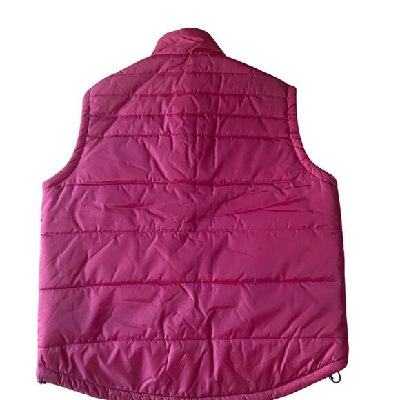 Men's Zip Up Red Puff Jacket Vest - Size Large - Picture 2 of 5